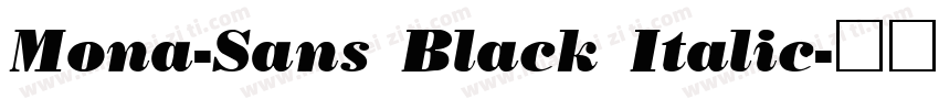 Mona-Sans Black Italic字体转换